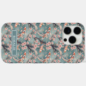 Japanese Sakura Koi Fish Print Monogrammed Case-Mate iPhoneケース (裏面 (横))
