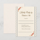 Japanese Sakura Shippo RSVP Card (正面/裏面)