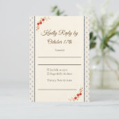Japanese Sakura Shippo RSVP Card (スタンド正面)