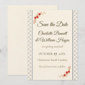 Japanese Sakura Shippo Save the Date セーブザデート (正面/裏面)