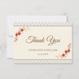 Japanese Sakura Shippo Thank You Card サンキューカード