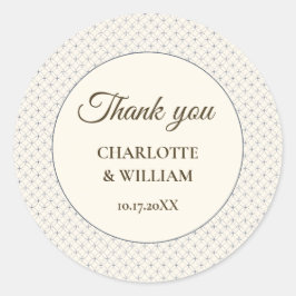 Japanese Sakura Shippo Thank You Sticker ラウンドシール