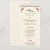Japanese Sakura Shippo Wedding Menu メニュー (正面/裏面)