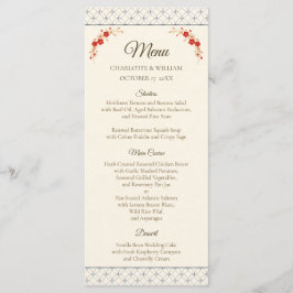 Japanese Sakura Shippo Wedding Menu メニュー