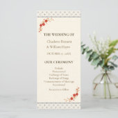 Japanese Sakura Shippo Wedding Program プログラム (スタンド正面)