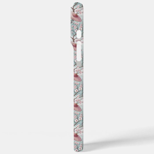 Japanese Sakura Umbrella Pattern Monogrammed Case-Mate iPhoneケース (裏面 / 左)