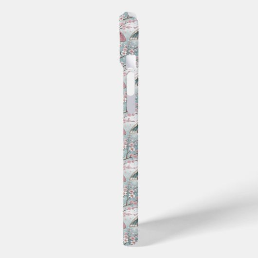 Japanese Sakura Umbrella Pattern Monogrammed Case-Mate iPhoneケース (裏面 / 左)