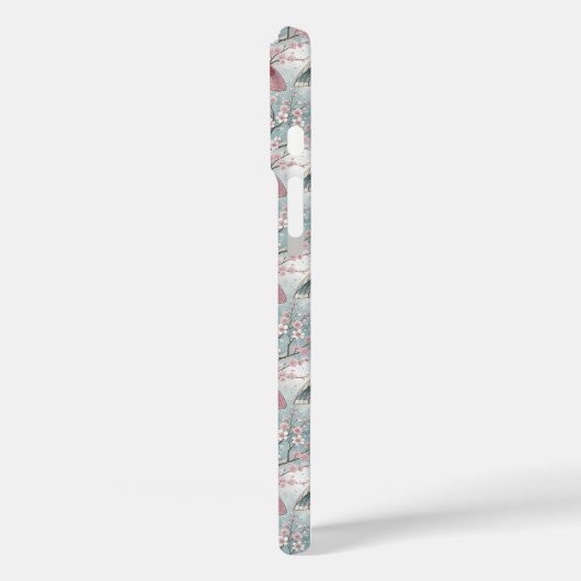 Japanese Sakura Umbrella Pattern Monogrammed Case-Mate iPhoneケース (裏面 / 左)