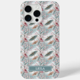 Japanese Sakura Umbrella Pattern Monogrammed iPhone 15 Pro Maxケース