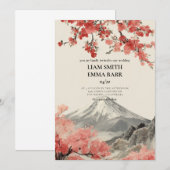 Japanese Sakura Wedding Invitation 招待状 (正面/裏面)