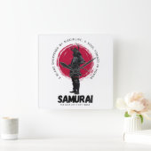 Japanese Samarai Wall Clock  スクエア壁時計 (ホーム)