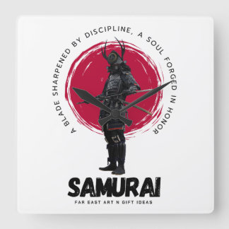 Japanese Samarai Wall Clock  スクエア壁時計