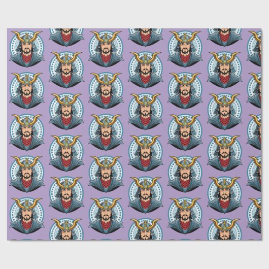Japanese samurai ラッピングペーパー (フラット)