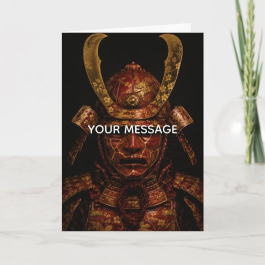 Japanese Samurai Armor Kintsugi Art Personalized C カード (正面)