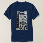 Japanese Samurai Bushido Face Comic Sketch (2) Tシャツ (デザイン正面)