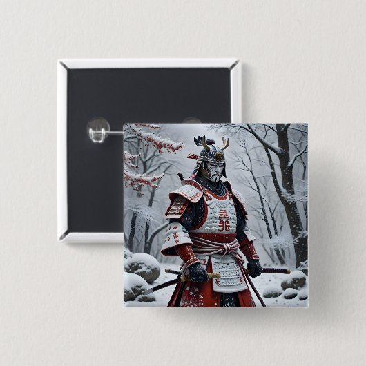 Japanese Samurai button 缶バッジ (正面&裏面)