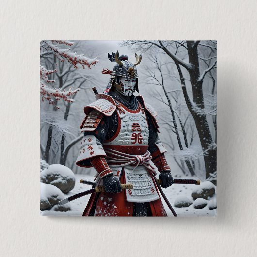 Japanese Samurai button 缶バッジ (正面)