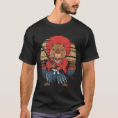Japanese Samurai Capybara  Tシャツ (正面)