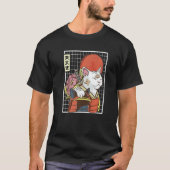 Japanese Samurai Cat Japan Aesthetic Sun Flag Japa Tシャツ (正面)