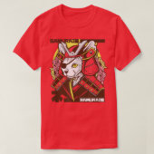 Japanese Samurai Cat Warrior Eye Patch In Traditio Tシャツ (デザイン正面)