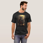 Japanese Samurai Cat Warrior Japan Ninja Kitten (2 Tシャツ (正面フル)