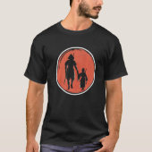 Japanese Samurai Dad & Son Japanese Sun Japan Tシャツ (正面)