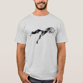 Japanese samurai horse art equestrian sumi tシャツ