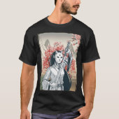 Japanese Samurai Japanese Cherry Blossom Sakura Tシャツ (正面)