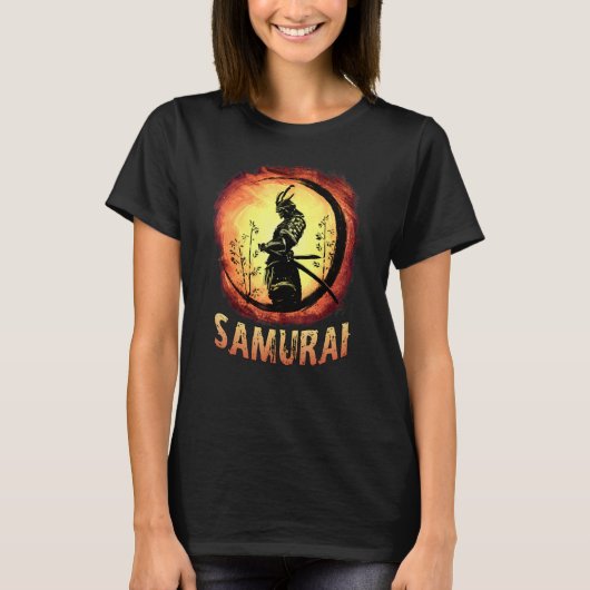 Japanese Samurai Katana Ancient Oni Ronin Asian Wa Tシャツ (正面)