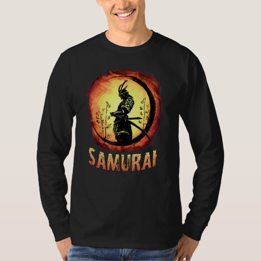 Japanese Samurai Katana Ancient Oni Ronin Asian Wa Tシャツ (正面)
