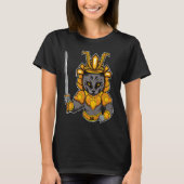 Japanese Samurai Katana Ninja Cat Sword Feline Oyo Tシャツ (正面)