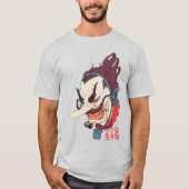 Japanese Samurai Mask Urban Style Tシャツ (正面)
