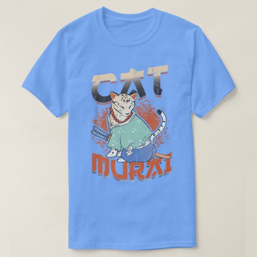 Japanese Samurai Ninja Cat Samurai (2) Tシャツ (デザイン正面)