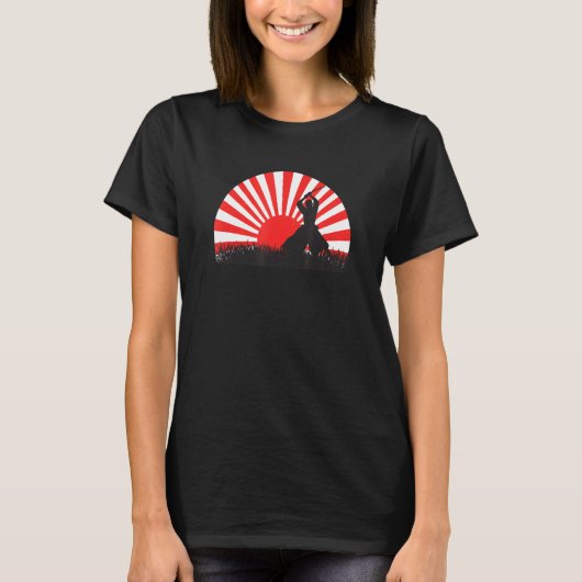 Japanese samurai   ninja swordsman tシャツ (正面)