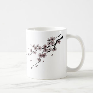 Japanese Samurai × Sakura Ink Art コーヒーマグカップ