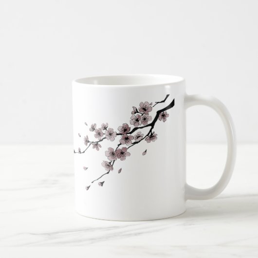 Japanese Samurai × Sakura Ink Art コーヒーマグカップ (右)