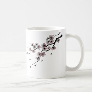 Japanese Samurai&Sakura Ink Art Mug コーヒーマグカップ