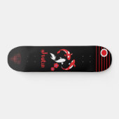Japanese Samurai skateboard with name スケートボード (横)