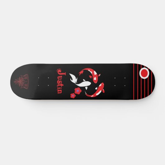 Japanese Samurai skateboard with name スケートボード (横)