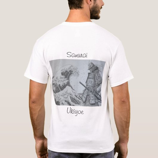 Japanese Samurai&Ukiyoe Men's Tee Tシャツ (裏面)