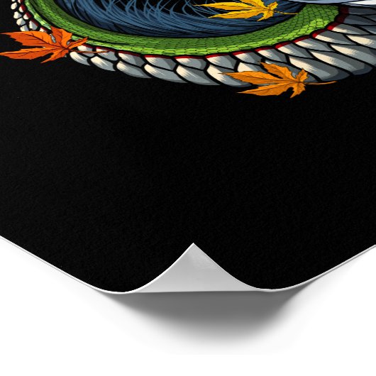 Japanese Samurai vs Dragon ポスター (角)