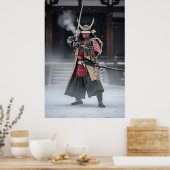Japanese Samurai Warrior ポスター (キッチン)