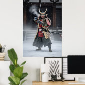Japanese Samurai Warrior ポスター (ホームオフィス)