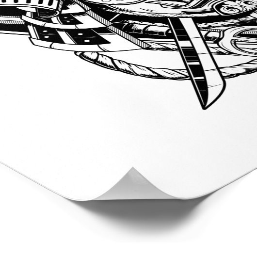 Japanese Samurai Warrior ポスター (角)