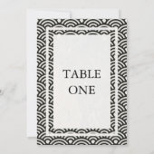 Japanese Seigha Stylized Waves Large Table Numberの 招待状 (裏面)