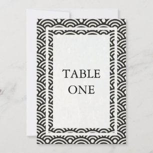 Japanese Seigha Stylized Waves Large Table Numberの 招待状