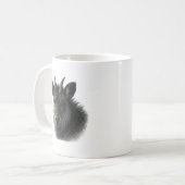 Japanese Serow Black & White Fine Art Mug コーヒーマグカップ (正面左)