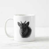 Japanese Serow Black & White Fine Art Mug コーヒーマグカップ (左)