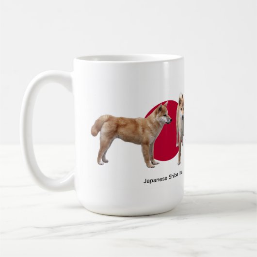 “Japanese Shiba Inu” コーヒーマグカップ (左)