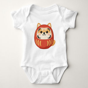 Japanese Shiba Inu Lucky Dog Romper ベビーボディスーツ
